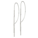 Sterling Silver Polished Multi-Strand Bar Threader Earrings